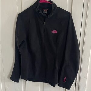 The North Face Black Pullover with Pink Breast Cancer Accents